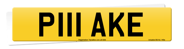 Registration number P111 AKE